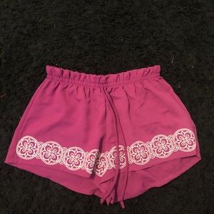 Pink boutique shorts